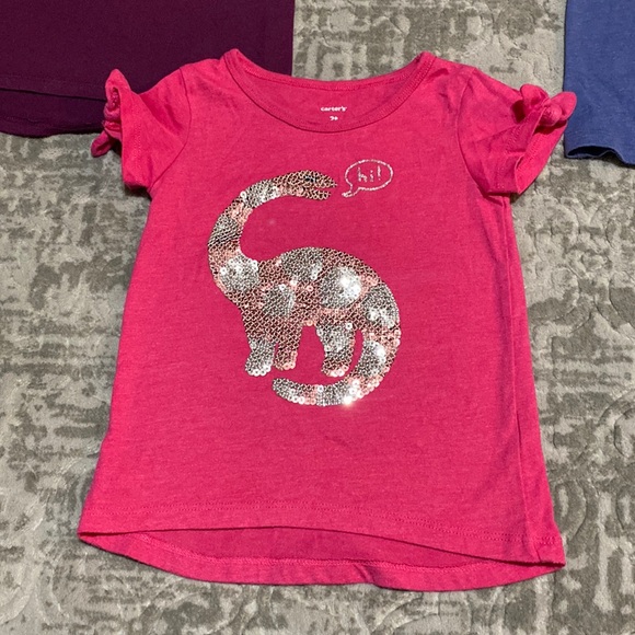 🔥4/20! Bundle of 5 little girls short sleeve shirts. Size 2T/3T - Picture 5 of 9